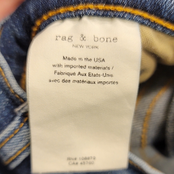 C - Rag & Bone high rise ankle skinny jeans - Picture 6 of 8